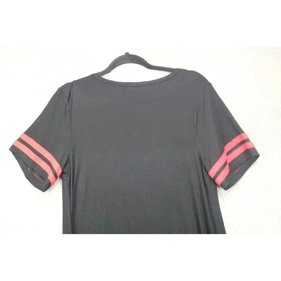 Umgee Women's Sleepshirt-Size Large-Pockets-Black and Red-Silky-Soft - Picture 7 of 7